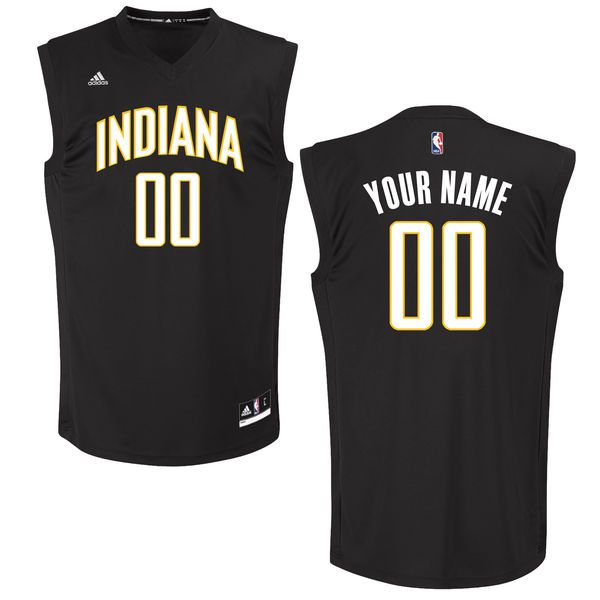 Men Indiana Pacers Adidas Black Custom Chase NBA Jersey->->Custom Jersey